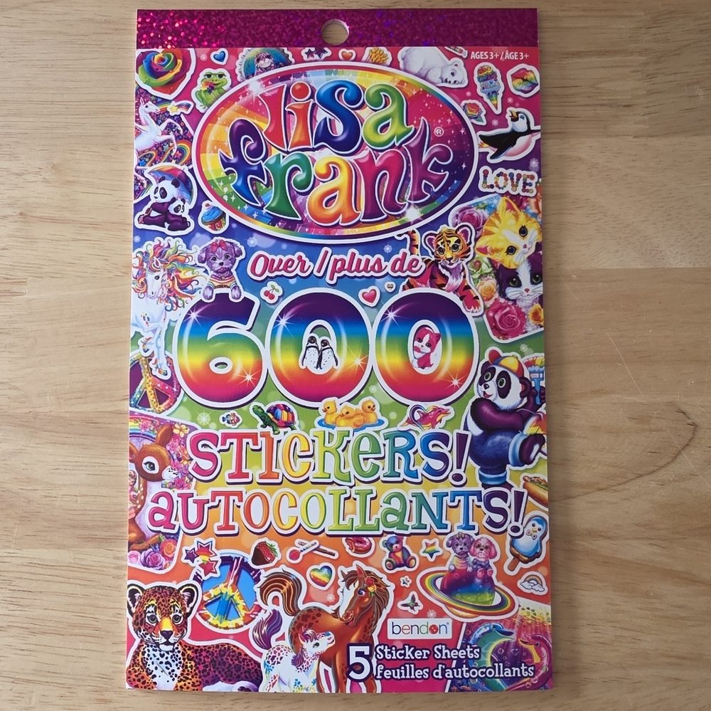 Lisa Frank 600 Stickers (5 Sheets)